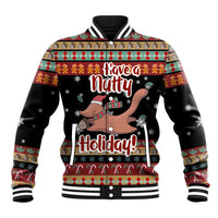 Have A Nutty Holiday Christmas Baseball Jacket Xmas Holiday Patterns - Wonder Print Shop