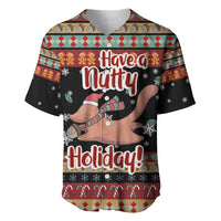 Have A Nutty Holiday Christmas Baseball Jersey Xmas Holiday Patterns - Wonder Print Shop
