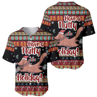 Have A Nutty Holiday Christmas Baseball Jersey Xmas Holiday Patterns - Wonder Print Shop