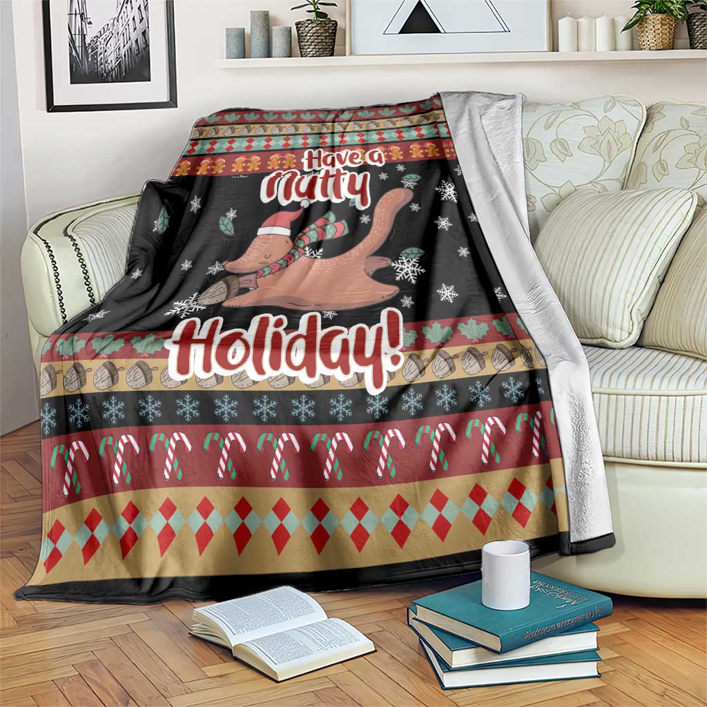 Have A Nutty Holiday Christmas Blanket Xmas Holiday Patterns - Wonder Print Shop