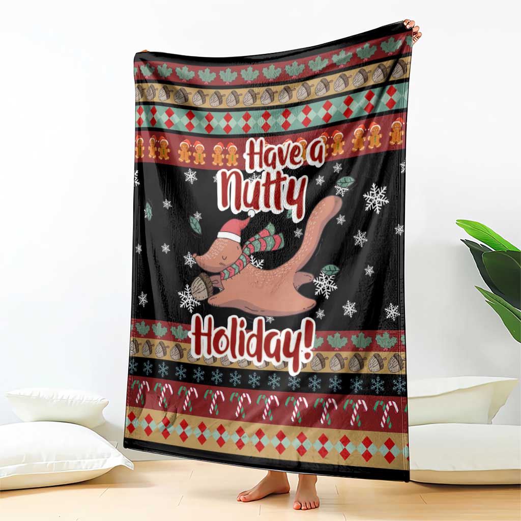 Have A Nutty Holiday Christmas Blanket Xmas Holiday Patterns - Wonder Print Shop