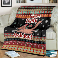 Have A Nutty Holiday Christmas Blanket Xmas Holiday Patterns - Wonder Print Shop
