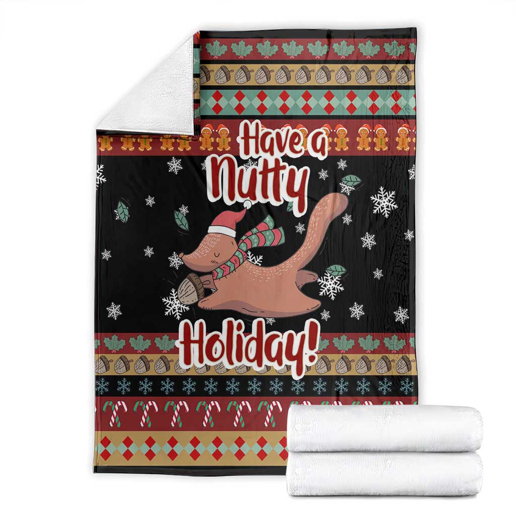 Have A Nutty Holiday Christmas Blanket Xmas Holiday Patterns - Wonder Print Shop
