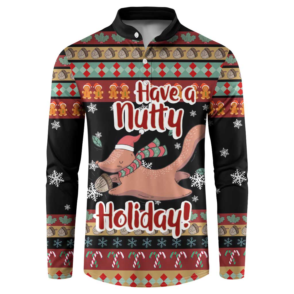 Have A Nutty Holiday Christmas Button Sweatshirt Xmas Holiday Patterns - Wonder Print Shop