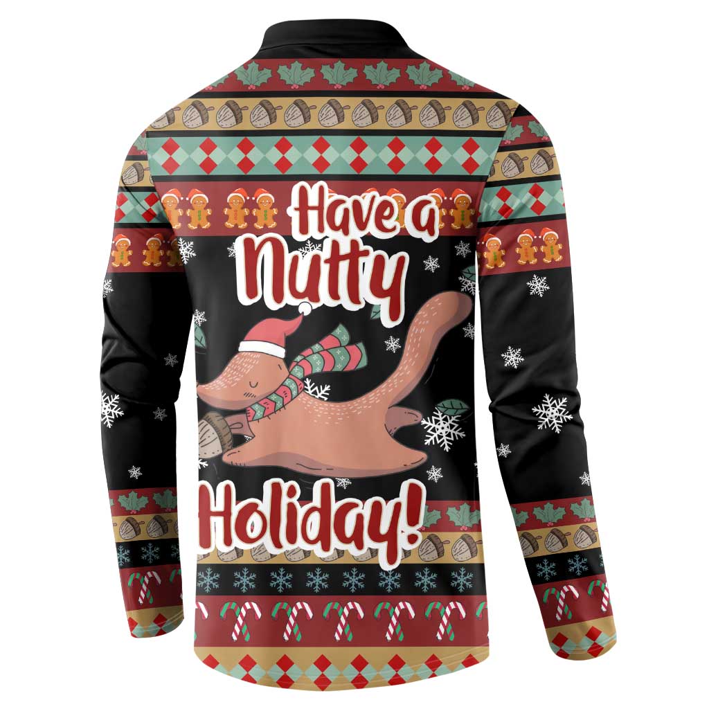 Have A Nutty Holiday Christmas Button Sweatshirt Xmas Holiday Patterns - Wonder Print Shop