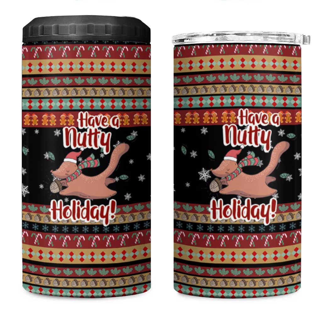 Have A Nutty Holiday Christmas 4 in 1 Can Cooler Tumbler Xmas Holiday Patterns - Wonder Print Shop