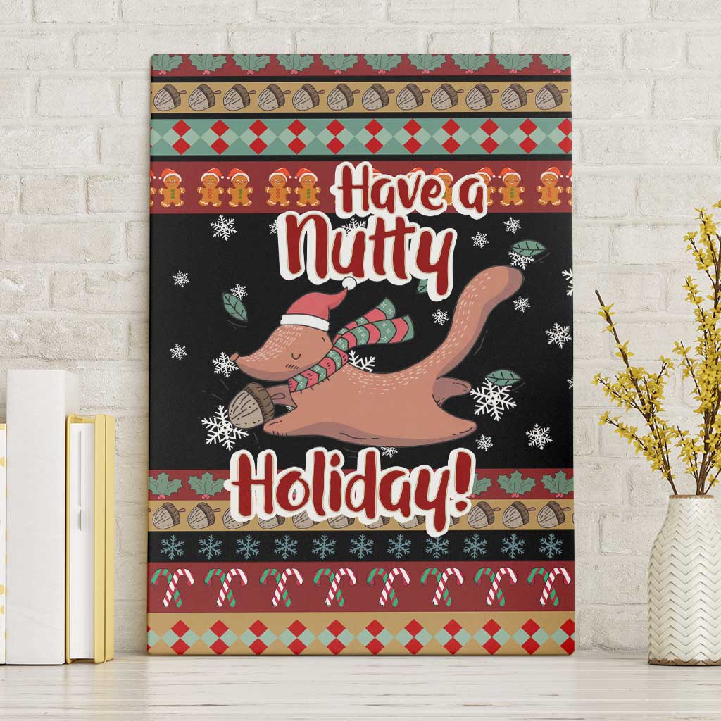 Have A Nutty Holiday Christmas Canvas Wall Art Xmas Holiday Patterns - Wonder Print Shop