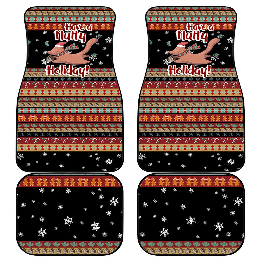 Have A Nutty Holiday Christmas Car Mats Xmas Holiday Patterns - Wonder Print Shop