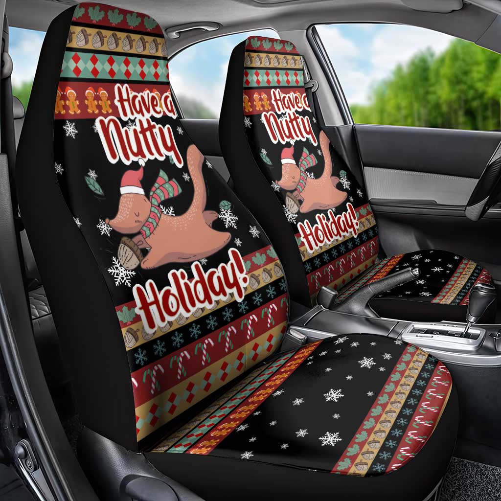 Have A Nutty Holiday Christmas Car Seat Cover Xmas Holiday Patterns - Wonder Print Shop