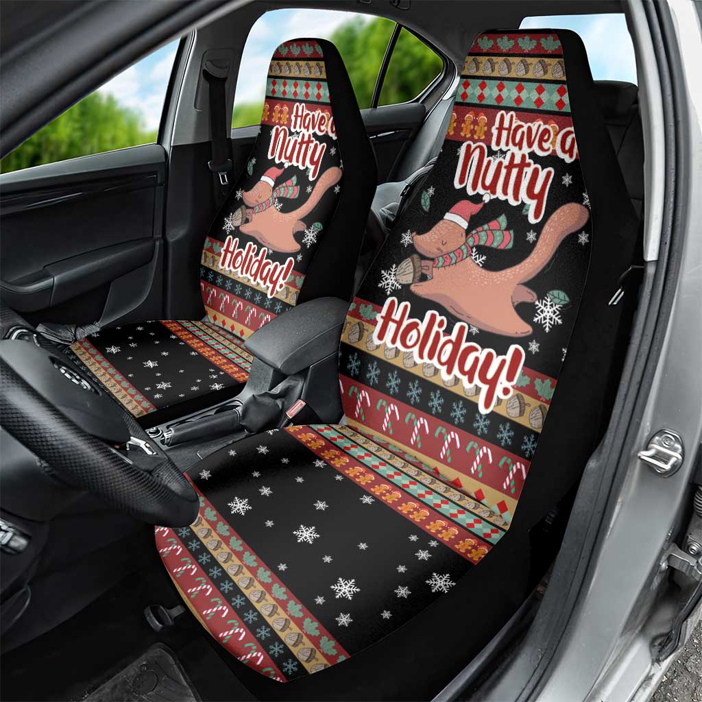 Have A Nutty Holiday Christmas Car Seat Cover Xmas Holiday Patterns - Wonder Print Shop