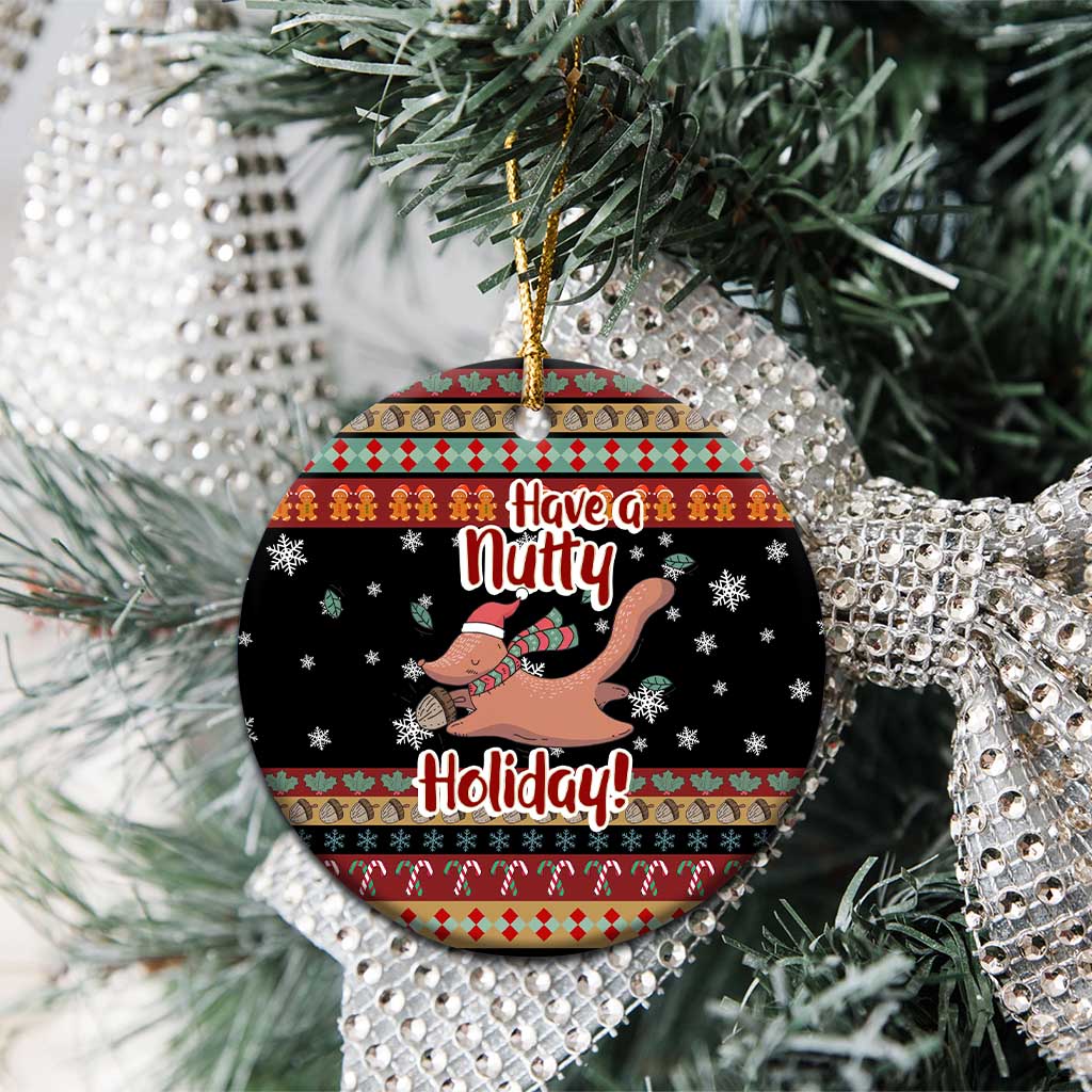 Have A Nutty Holiday Christmas Ceramic Ornament Xmas Holiday Patterns - Wonder Print Shop