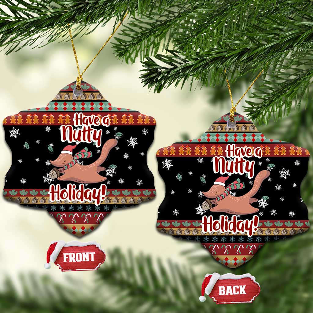 Have A Nutty Holiday Christmas Ceramic Ornament Xmas Holiday Patterns - Wonder Print Shop
