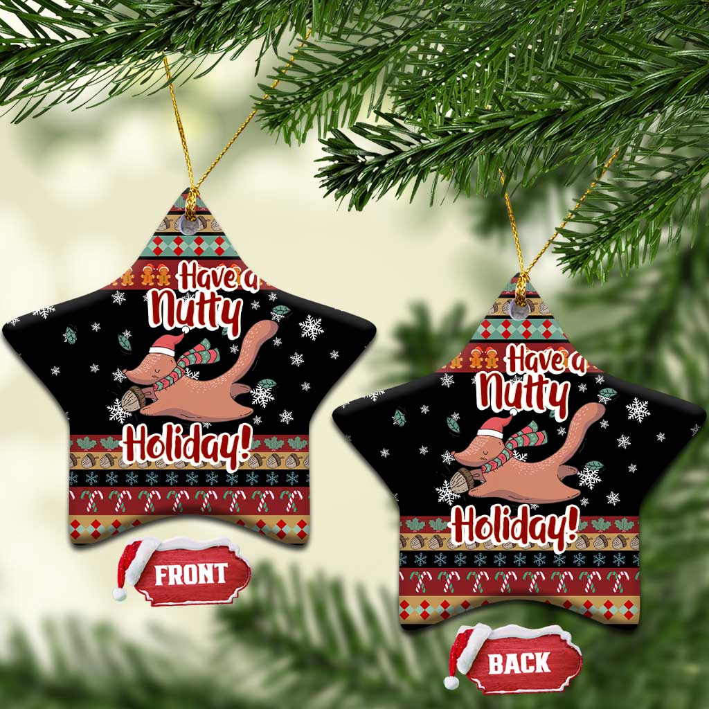 Have A Nutty Holiday Christmas Ceramic Ornament Xmas Holiday Patterns - Wonder Print Shop