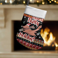Have A Nutty Holiday Christmas Stocking Xmas Holiday Patterns - Wonder Print Shop
