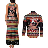 Have A Nutty Holiday Christmas Couples Matching Tank Maxi Dress and Long Sleeve Button Shirt Xmas Holiday Patterns - Wonder Print Shop