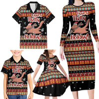 Have A Nutty Holiday Christmas Family Matching Long Sleeve Bodycon Dress and Hawaiian Shirt Xmas Holiday Patterns - Wonder Print Shop