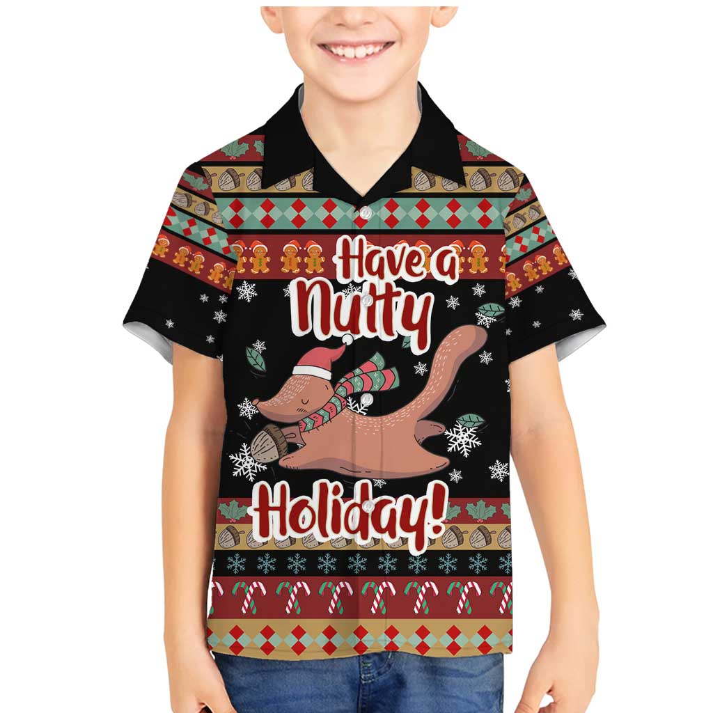 Have A Nutty Holiday Christmas Family Matching Mermaid Dress and Hawaiian Shirt Xmas Holiday Patterns - Wonder Print Shop