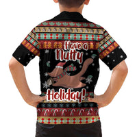 Have A Nutty Holiday Christmas Family Matching Off The Shoulder Long Sleeve Dress and Hawaiian Shirt Xmas Holiday Patterns - Wonder Print Shop