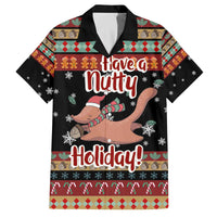 Have A Nutty Holiday Christmas Family Matching Off The Shoulder Long Sleeve Dress and Hawaiian Shirt Xmas Holiday Patterns - Wonder Print Shop