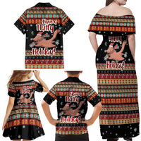 Have A Nutty Holiday Christmas Family Matching Off Shoulder Maxi Dress and Hawaiian Shirt Xmas Holiday Patterns - Wonder Print Shop
