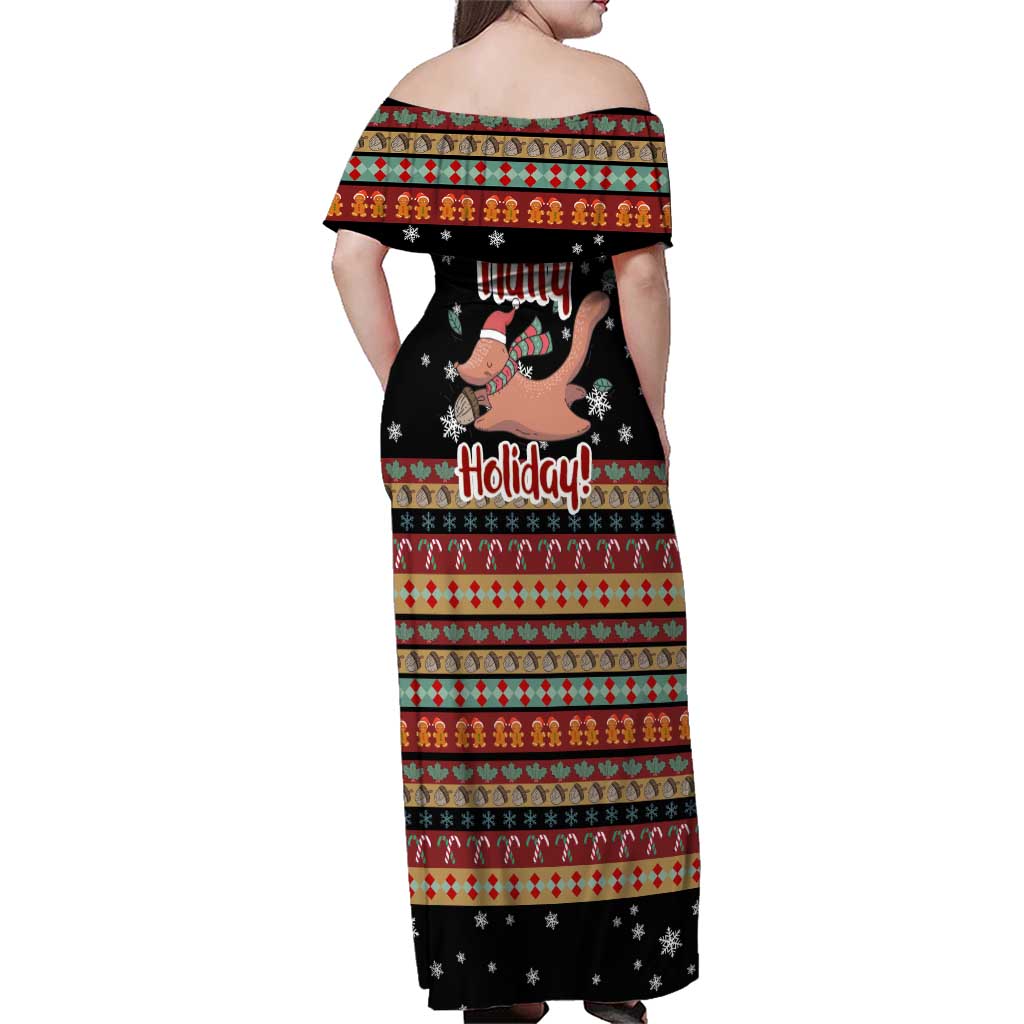 Have A Nutty Holiday Christmas Family Matching Off Shoulder Maxi Dress and Hawaiian Shirt Xmas Holiday Patterns - Wonder Print Shop