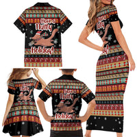 Have A Nutty Holiday Christmas Family Matching Short Sleeve Bodycon Dress and Hawaiian Shirt Xmas Holiday Patterns - Wonder Print Shop