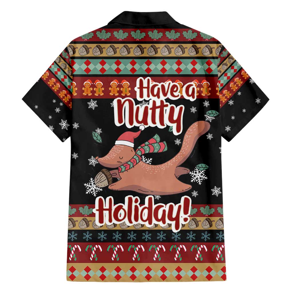 Have A Nutty Holiday Christmas Family Matching Short Sleeve Bodycon Dress and Hawaiian Shirt Xmas Holiday Patterns - Wonder Print Shop