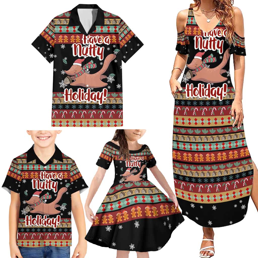 Have A Nutty Holiday Christmas Family Matching Summer Maxi Dress and Hawaiian Shirt Xmas Holiday Patterns - Wonder Print Shop