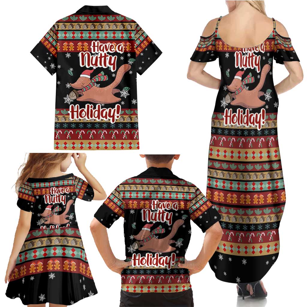 Have A Nutty Holiday Christmas Family Matching Summer Maxi Dress and Hawaiian Shirt Xmas Holiday Patterns - Wonder Print Shop