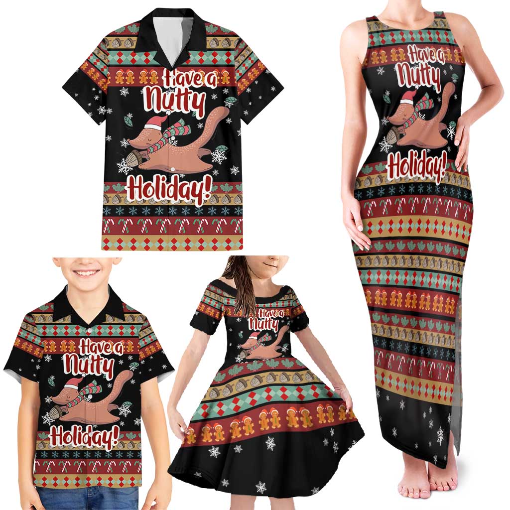 Have A Nutty Holiday Christmas Family Matching Tank Maxi Dress and Hawaiian Shirt Xmas Holiday Patterns - Wonder Print Shop
