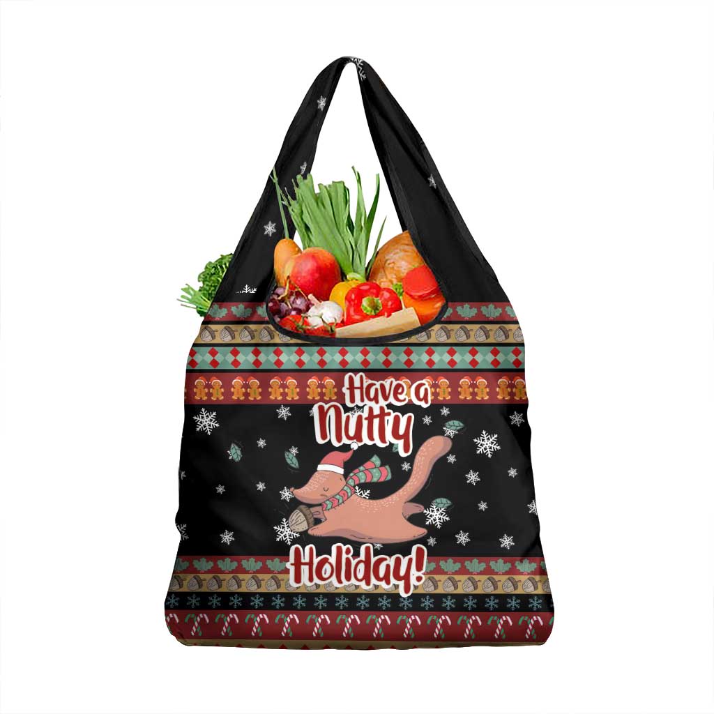 Have A Nutty Holiday Christmas Grocery Bag Xmas Holiday Patterns - Wonder Print Shop