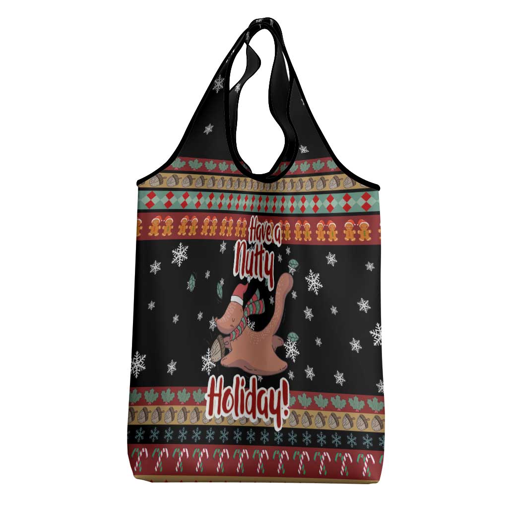 Have A Nutty Holiday Christmas Grocery Bag Xmas Holiday Patterns - Wonder Print Shop