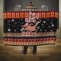Have A Nutty Holiday Christmas Hooded Blanket Xmas Holiday Patterns - Wonder Print Shop