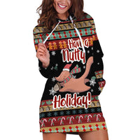 Have A Nutty Holiday Christmas Hoodie Dress Xmas Holiday Patterns - Wonder Print Shop