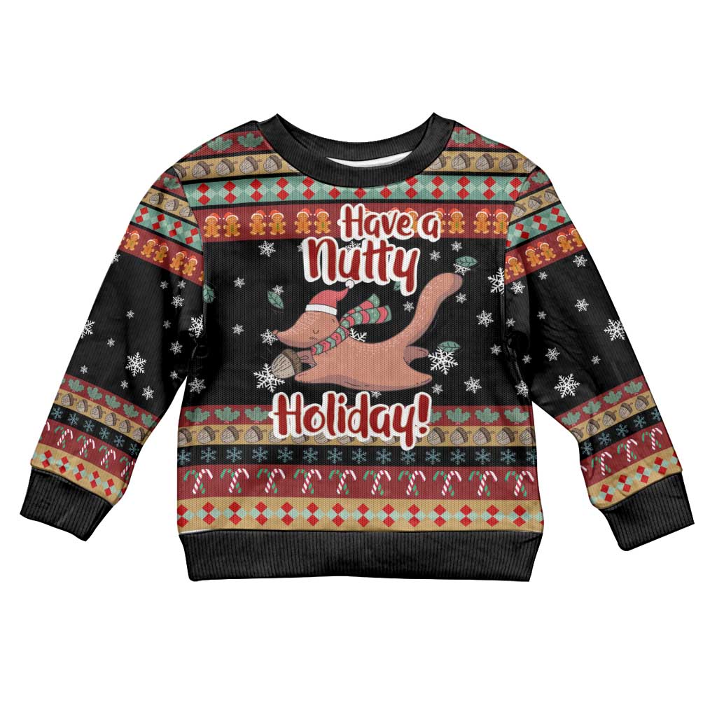 Have A Nutty Holiday Christmas Kid Ugly Christmas Sweater Xmas Holiday Patterns - Wonder Print Shop