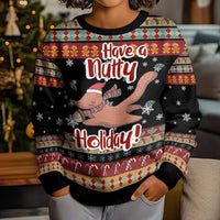 Have A Nutty Holiday Christmas Kid Ugly Christmas Sweater Xmas Holiday Patterns - Wonder Print Shop