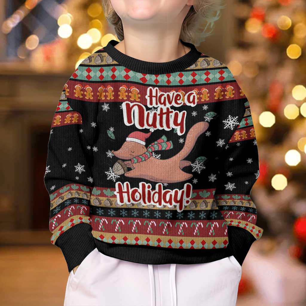 Have A Nutty Holiday Christmas Kid Ugly Christmas Sweater Xmas Holiday Patterns - Wonder Print Shop