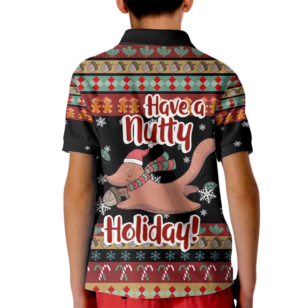Have A Nutty Holiday Christmas Kid Polo Shirt Xmas Holiday Patterns - Wonder Print Shop
