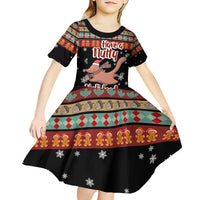 Have A Nutty Holiday Christmas Kid Short Sleeve Dress Xmas Holiday Patterns - Wonder Print Shop