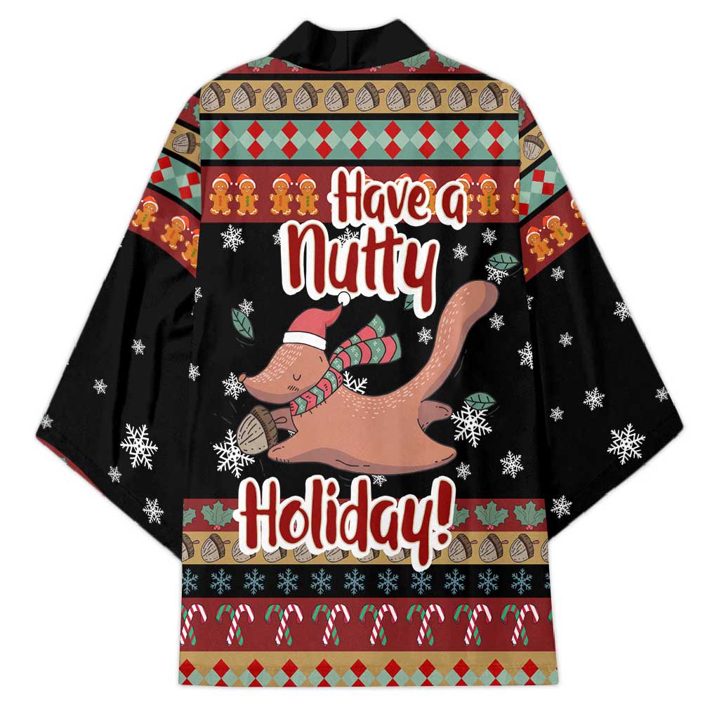 Have A Nutty Holiday Christmas Kimono Xmas Holiday Patterns - Wonder Print Shop