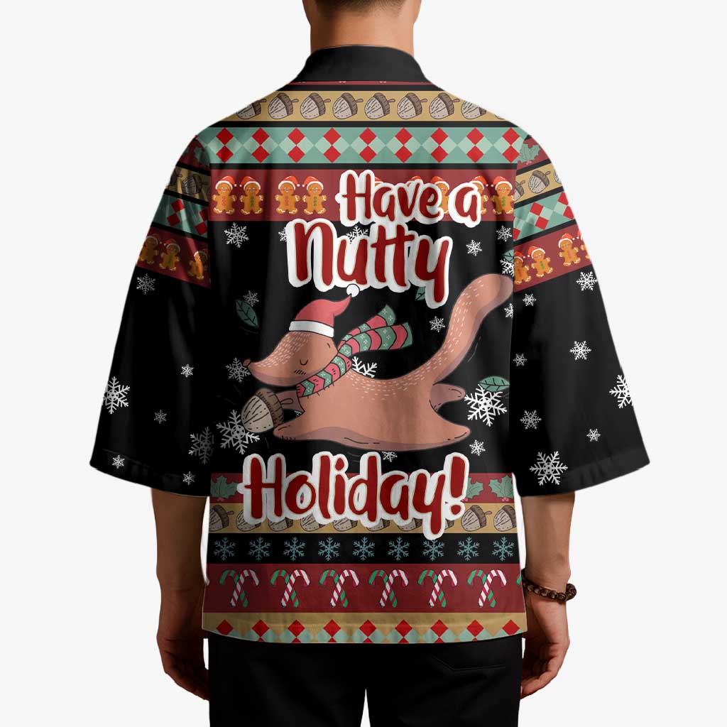 Have A Nutty Holiday Christmas Kimono Xmas Holiday Patterns - Wonder Print Shop