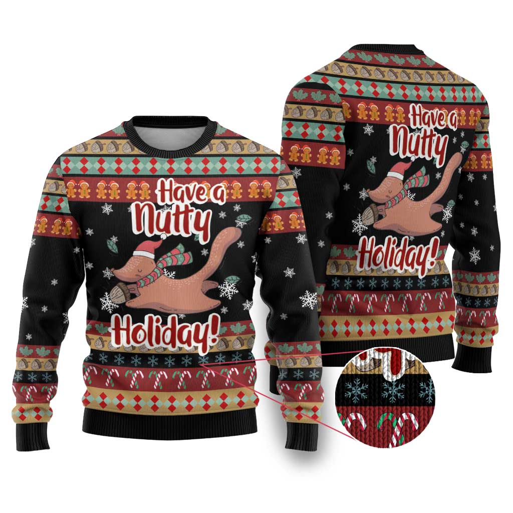 Have A Nutty Holiday Christmas Ugly Christmas Sweater Xmas Holiday Patterns - Wonder Print Shop