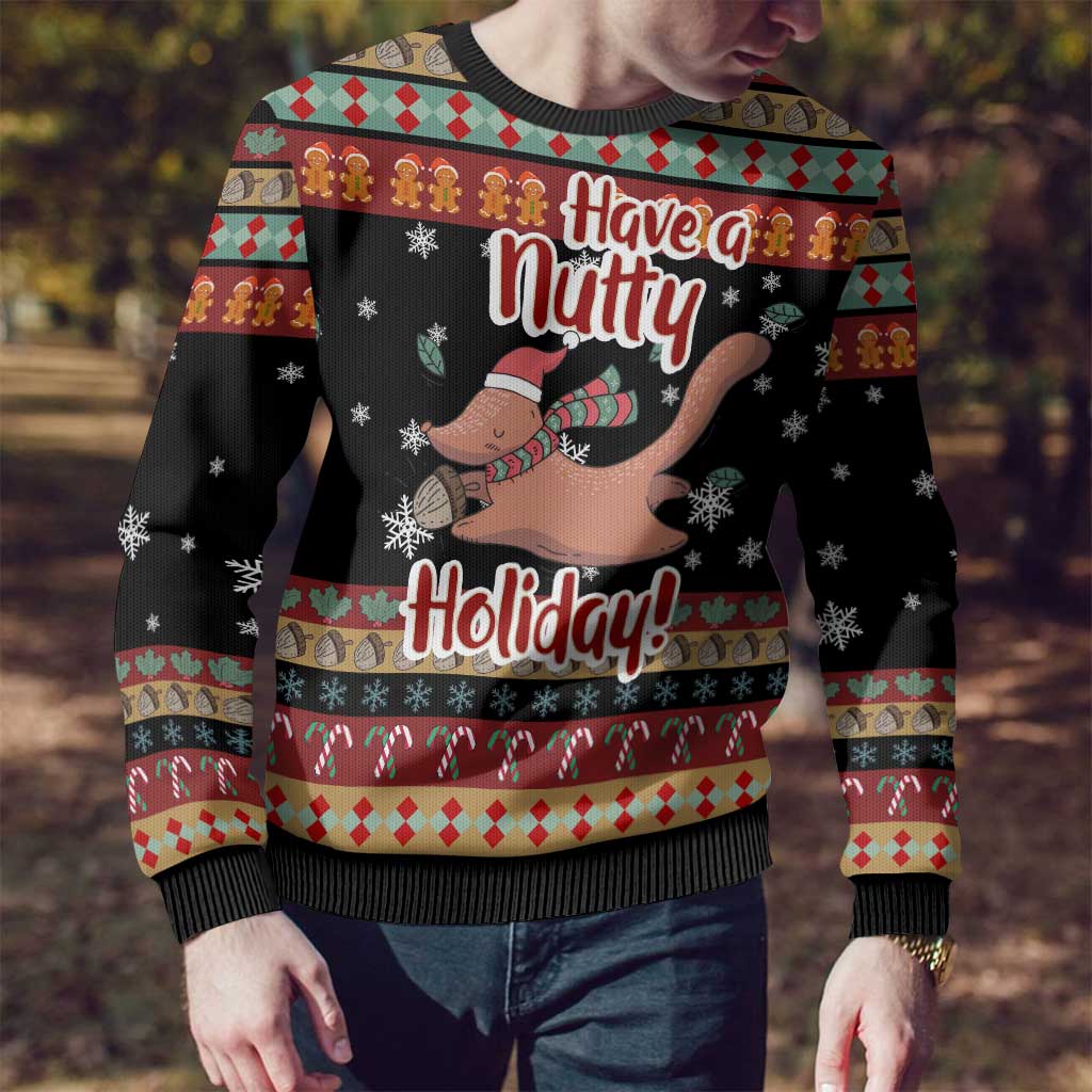 Have A Nutty Holiday Christmas Ugly Christmas Sweater Xmas Holiday Patterns - Wonder Print Shop