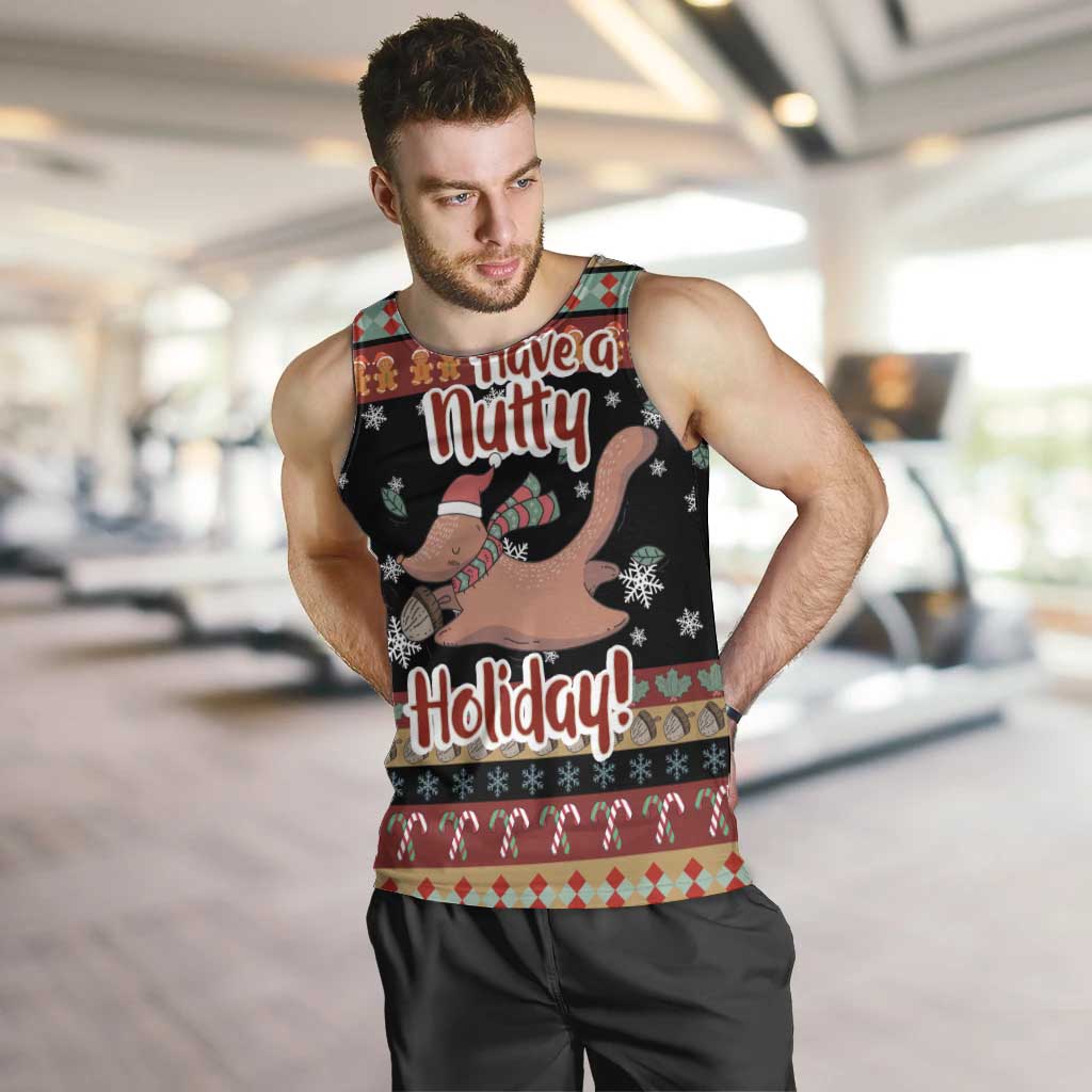 Have A Nutty Holiday Christmas Men Tank Top Xmas Holiday Patterns - undefined