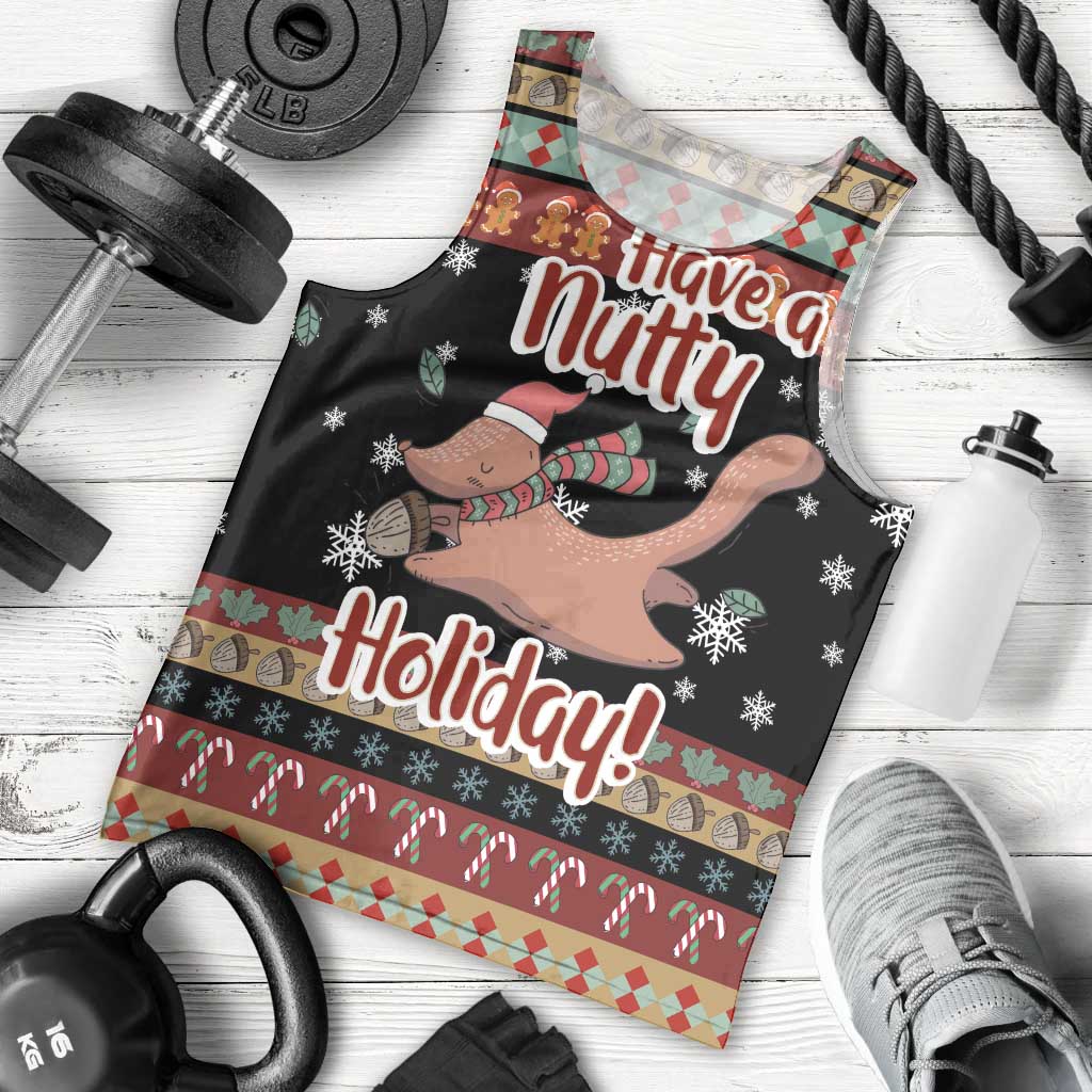 Have A Nutty Holiday Christmas Men Tank Top Xmas Holiday Patterns - undefined