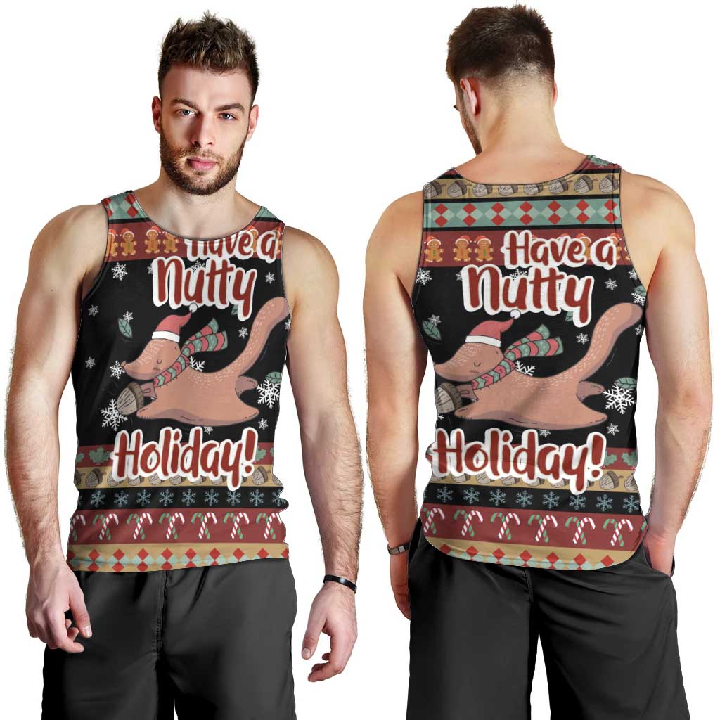 Have A Nutty Holiday Christmas Men Tank Top Xmas Holiday Patterns - undefined