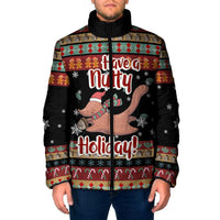 Have A Nutty Holiday Christmas Padded Jacket Xmas Holiday Patterns - Wonder Print Shop