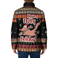 Have A Nutty Holiday Christmas Padded Jacket Xmas Holiday Patterns - Wonder Print Shop