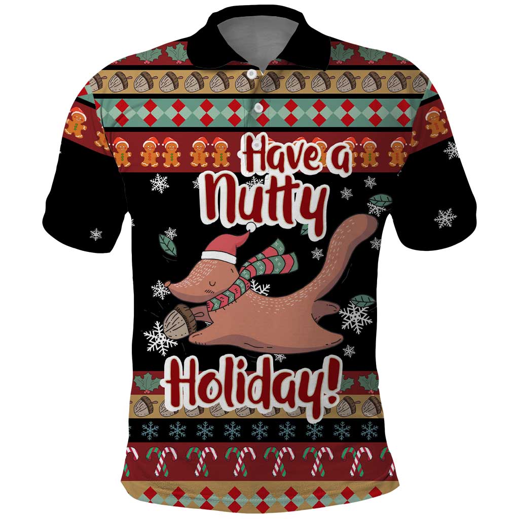 Have A Nutty Holiday Christmas Polo Shirt Xmas Holiday Patterns - Wonder Print Shop