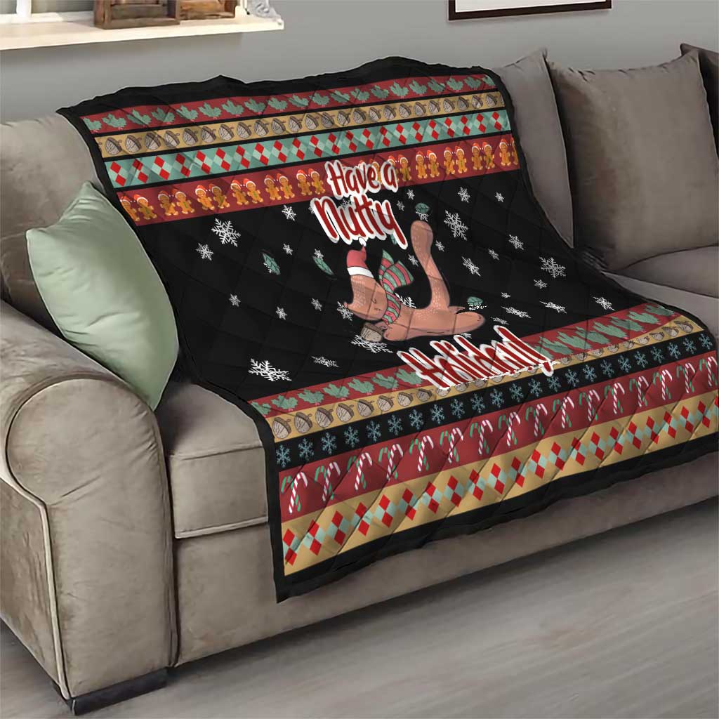 Have A Nutty Holiday Christmas Quilt Xmas Holiday Patterns - Wonder Print Shop